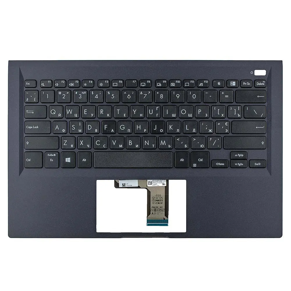 Корпус верхня кришка для Asus B1400CEAE B1400CEAEY series, (Темно-синій, топкейс з клавіатурою, 90NX0421-R34UA0, C Cover, Оригінал)