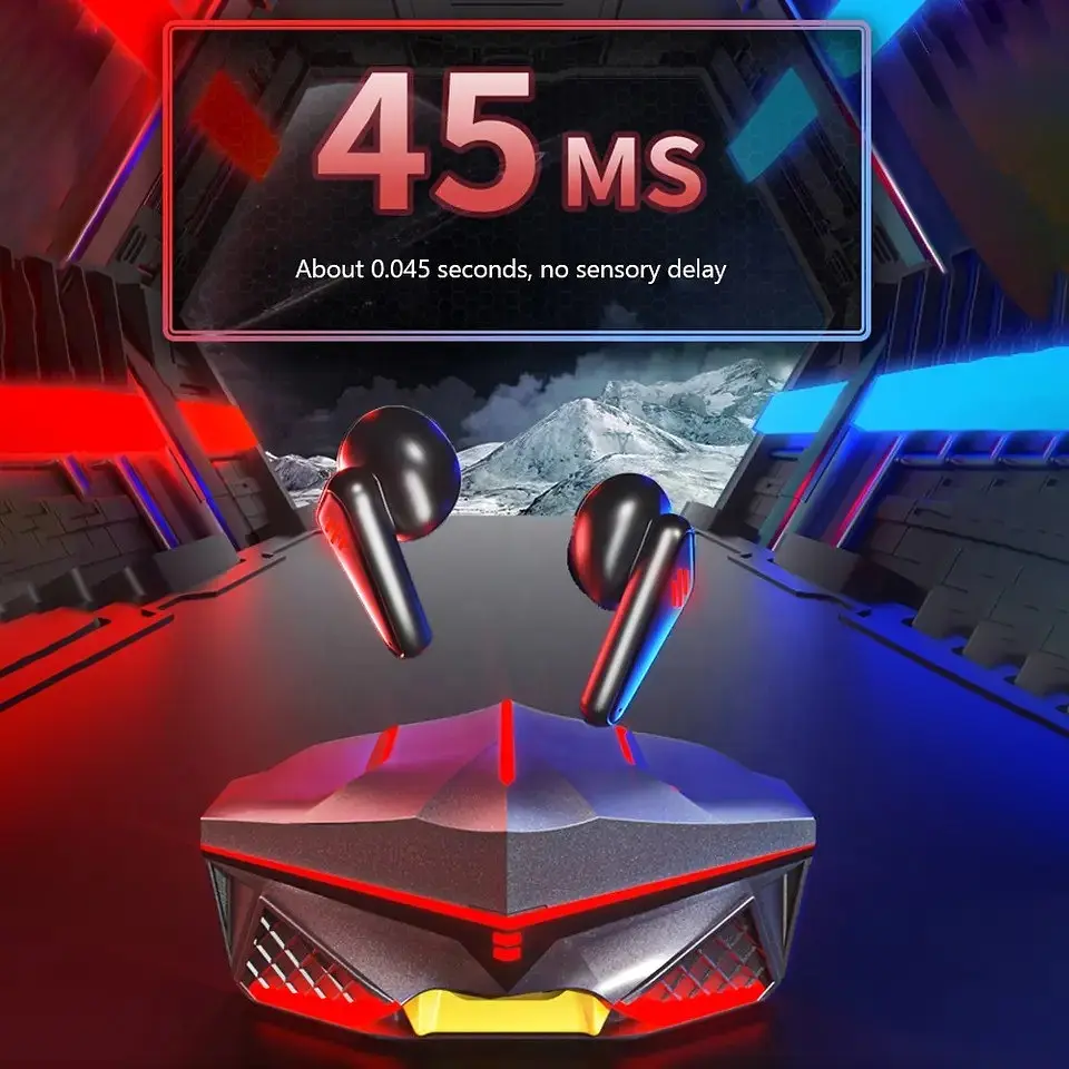 Бездротові ігрові Bluetooth навушники TWS K98 із зарядним кейсом, мікрофоном і сенсорами Навушники геймерські - фото 4