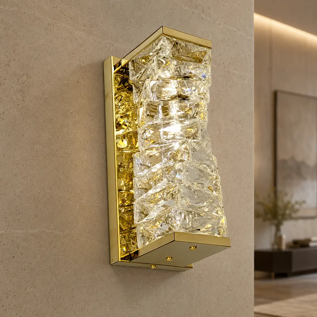 Світлодіодне настінне бра Artlight 88031/290WGD, 19 Вт, золото та прозоре скло