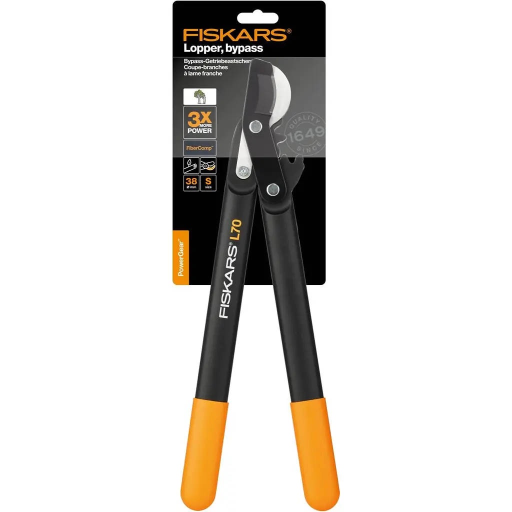 Малий площинний сучкоріз Fiskars PowerGear L70-S з загнутими лезами (1002104) - фото 4