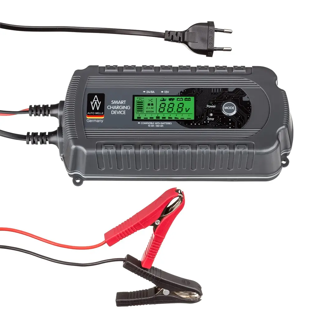 Зарядний пристрій Auto Welle AW05-1208 230В 12В 2A/8A для STD/AGM/GEL 10-160А-год Konner&Sohnen avt0001178 - фото 2
