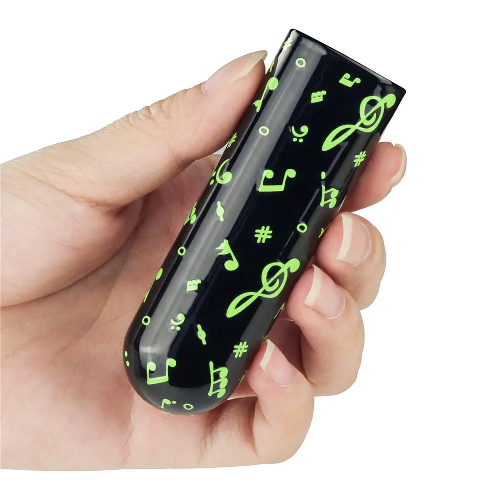 Вібратор для клітора Lovetoy Music Massager Glow In The Dark 8.5 см чорний - фото 9