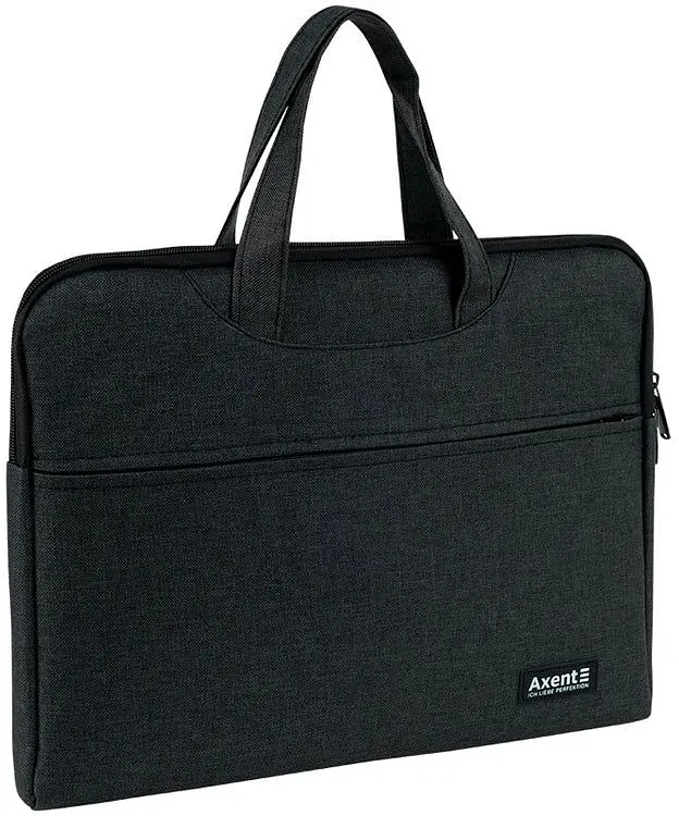 Сумка для документов текстильная Axent А4 1 отделение темно-серая (1632-02-A) - фото 2