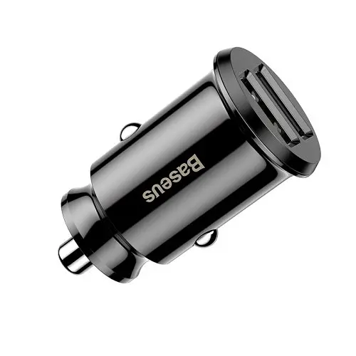 Автомобільний зарядний пристрій Baseus Grain Car Charger 2USB/3,1A чорний CCALL-ML01 - фото 2
