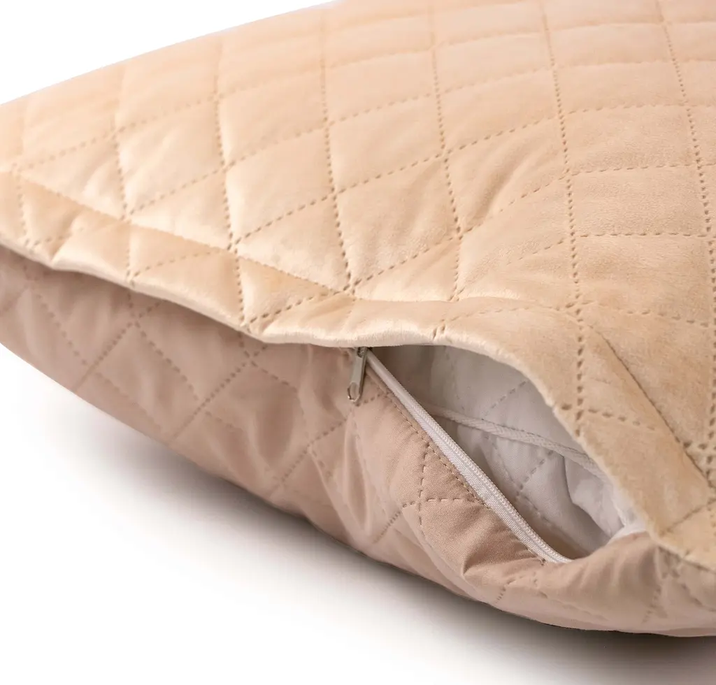 Чохол на подушку Руно 50х70 VeLour "Beige ромб" (382.55_Beige ромб) - фото 5