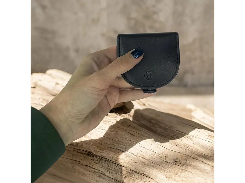 Жіноча монетниця із натуральної шкіри Cortina 5070 nero Чорна 8x7x2 см TONY PEROTTI acs0032496 - фото 9