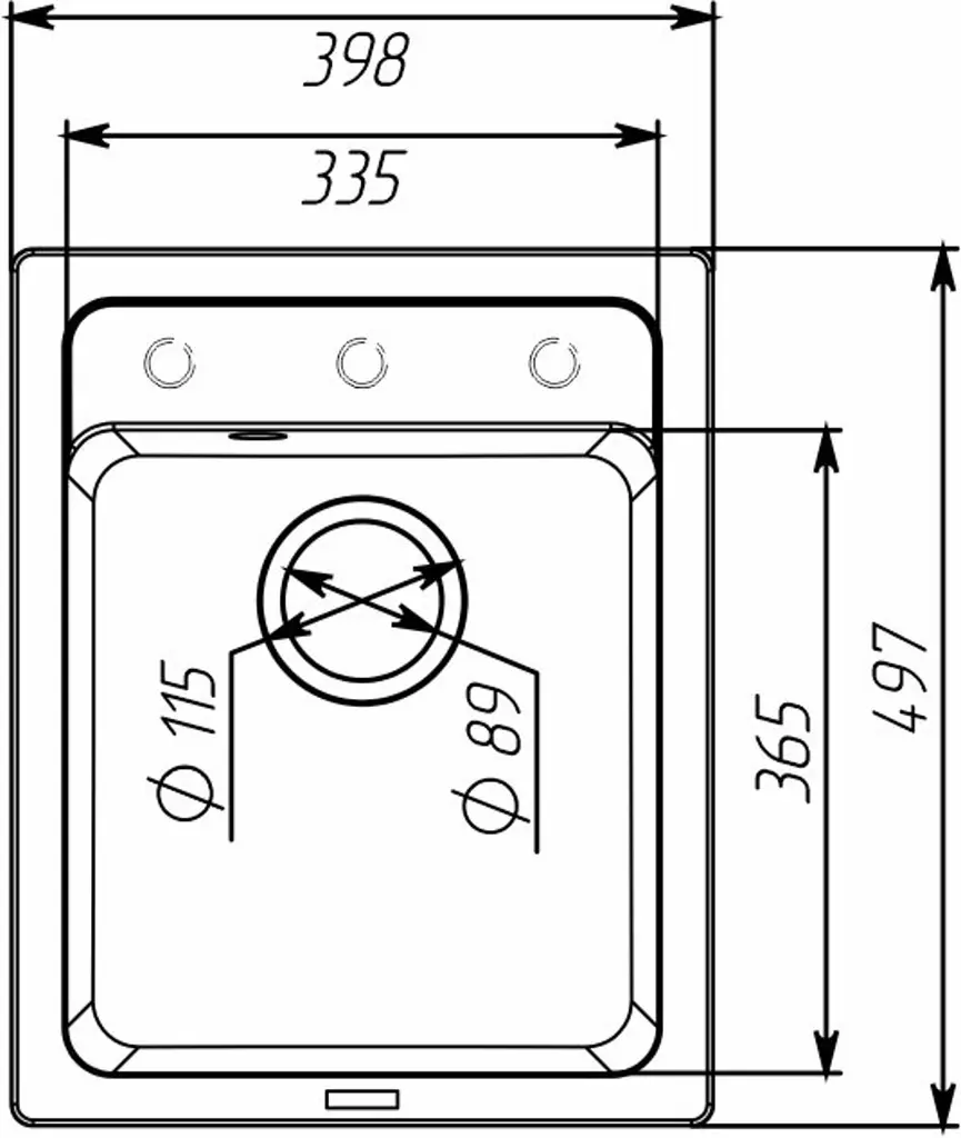 Кухонна мийка VALESO 4050 KORRADO матова Темна скеля (SP000047410) - фото 7