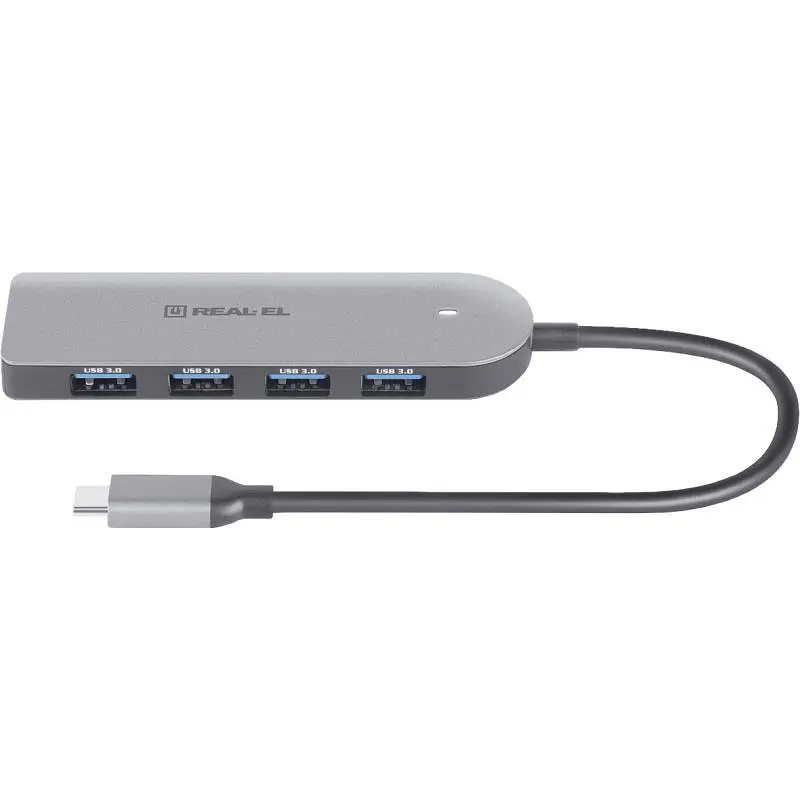Хаб REAL-EL CQ-415 Space Grey - фото 2