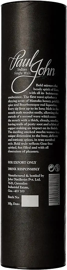 Віскі Paul John Bold Indian Single Malt Whisky 46% 0.7 л у подарунковій упаковці - фото 2
