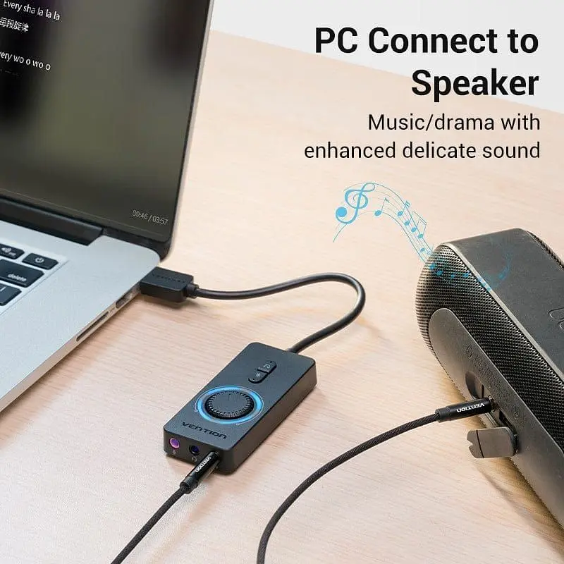 Звукова карта Vention Audio USB 3х3.5mm jack 0.15m Volume Control (CDRBB) [143126] - фото 8