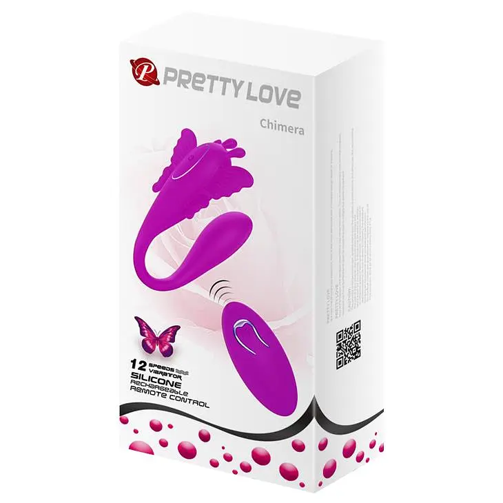 Вібратор для пар Pretty Love Chimera RC Stimulator 8.5 см фіолетовий - фото 9