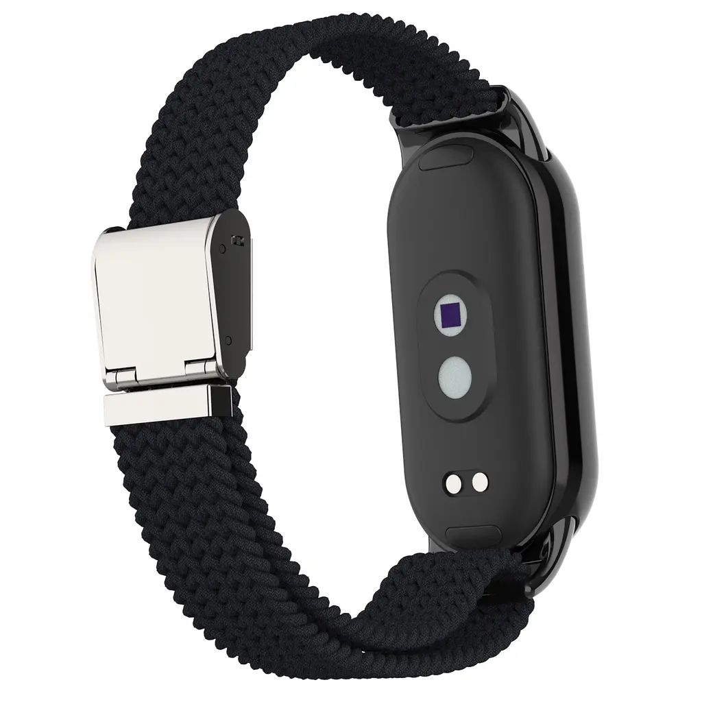 Ремінець для Xiaomi Smart Band 10/9/8, Braided Solo Loop, чорний, нейлоновий плетений браслет, еластичний змінний ремінець для фітнес-трекера з надійним кріпленням, ArmorStandart (ARM86879) - фото 2