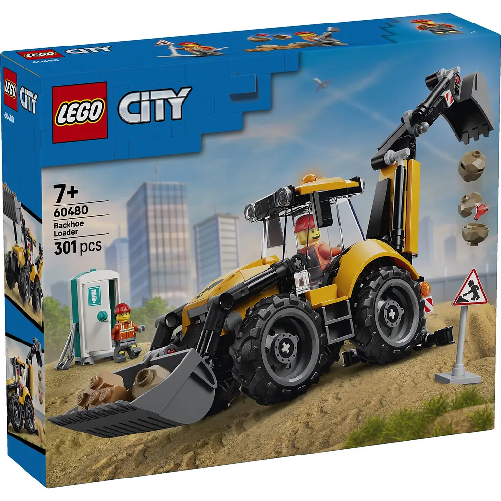 Конструктор LEGO City Жовтий екскаватор-навантажувач (60480) - фото 2