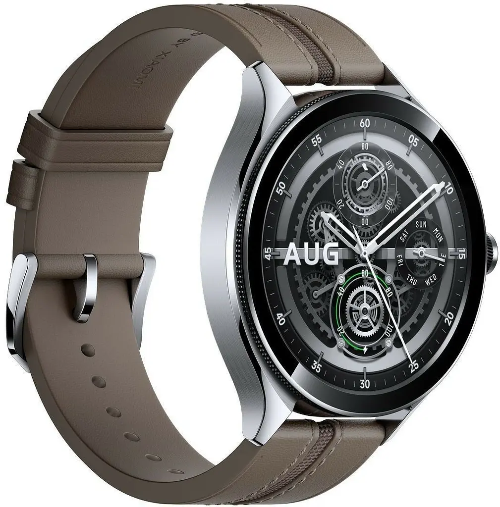 Смарт-часы Xiaomi Watch 2 Pro 4G LTE Silver Case with Brown Leather Strap (BHR7210GL) - фото 2