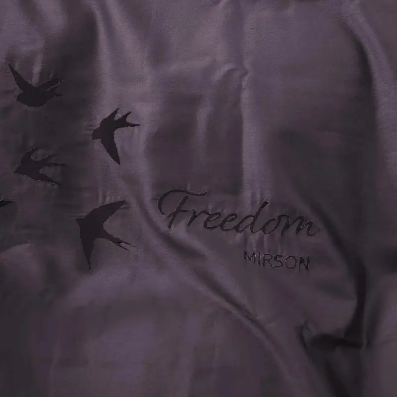 Комплект постельного белья MirSon Сатин Elit 0231 Excalibur Freedom 143x210 см темно-фиолетовый (2200010538458) - фото 3