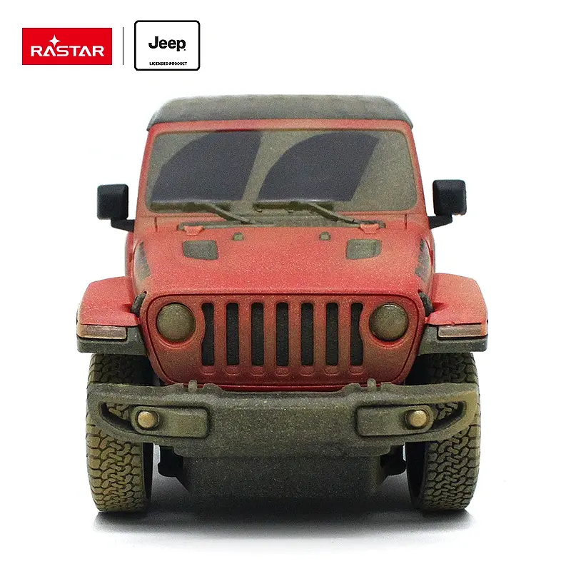 Машинка Rastar Jeep Wrangler JL на управлении 1:24 красная ГРЯЗНАЯ ВЕРСИЯ 79500-4 - фото 3