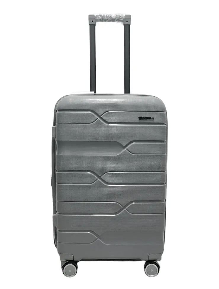 Валіза середня M поліпропілен Milano bag 0306 65×42×28см 56л Срібна