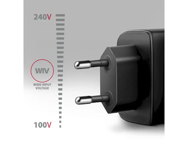 Мережевий зарядний пристрій AXAGON USB-C 45 W Black (ACU-PQ45) - фото 3