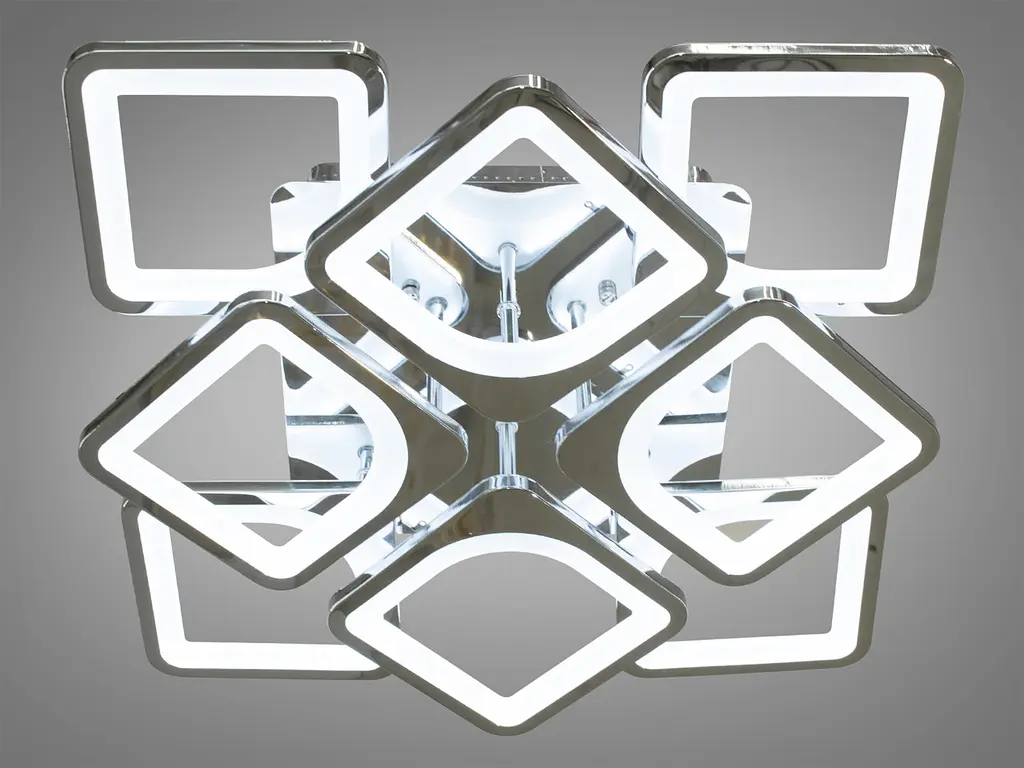 Стельова LED люстра серія 8060 хром 115Вт ПДУ - фото 2