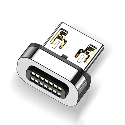 Кабель магнитный с быстрой зарядкой Elough 13/7 Contact 3 A, Type C - Type C/Micro USB, 0.5 м, плоский коннектор, зеленый (13802) - фото 3