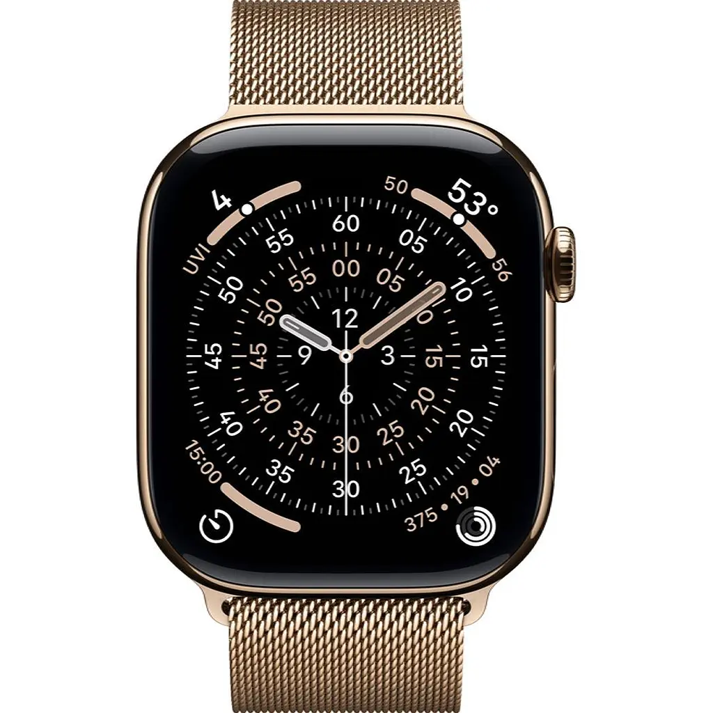 Смарт-годинник Apple Watch Series 11 GPS + Cellular 46mm Gold Titanium Case with Gold Milanese Loop M/L (MFD84) [151108] - фото 2