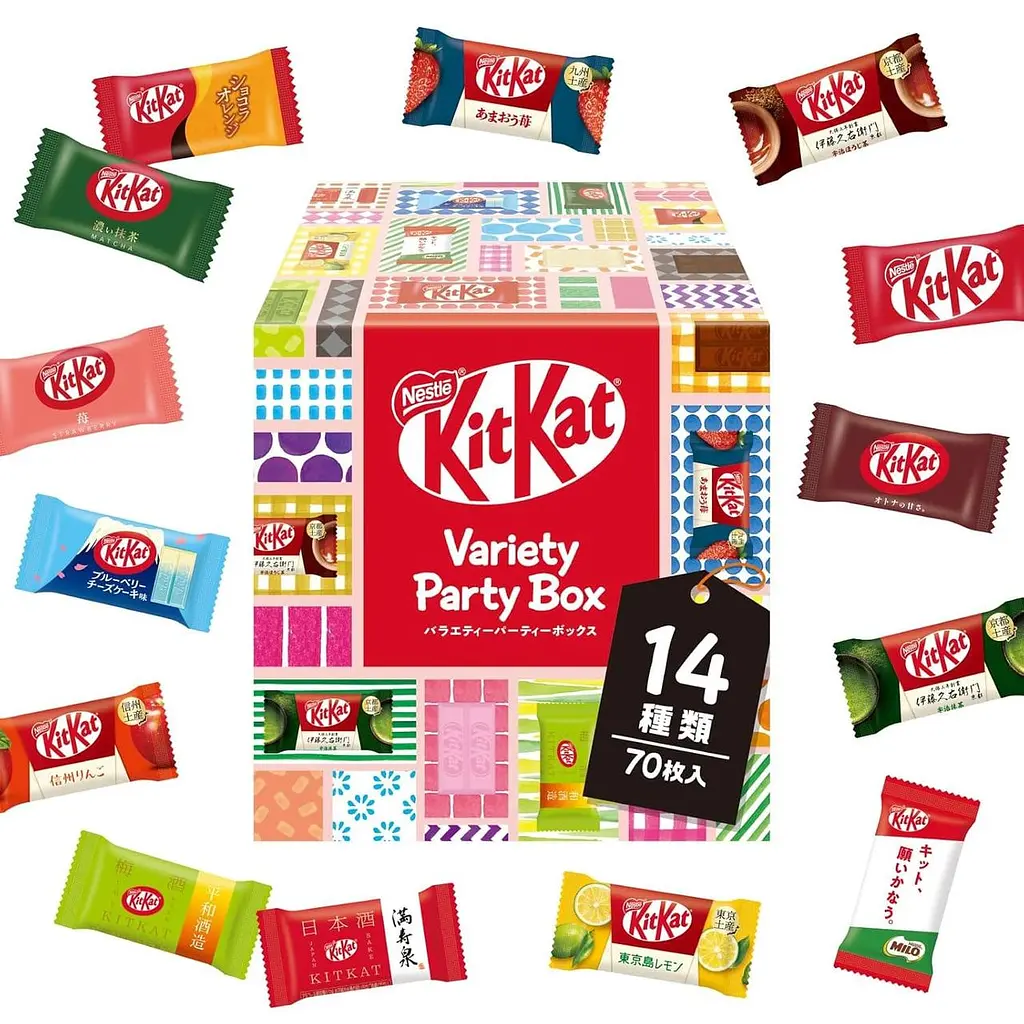 Набір шоколадних батончиків KitKat Nestle Mini Variety Party Box 14 смаків 70 штук - фото 2