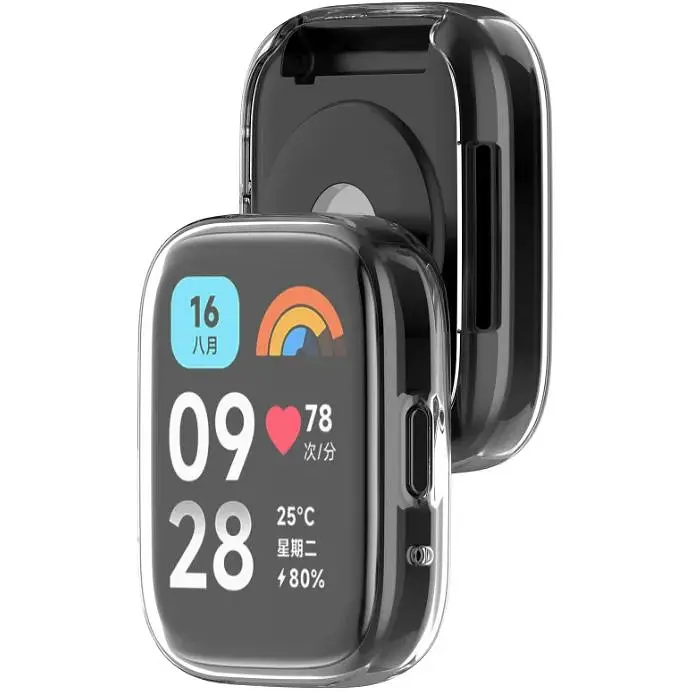 Чехол-накладка DK Silicone Face Case для Xiaomi Redmi Watch 3 Active / 3 Lite (clear) - фото 2
