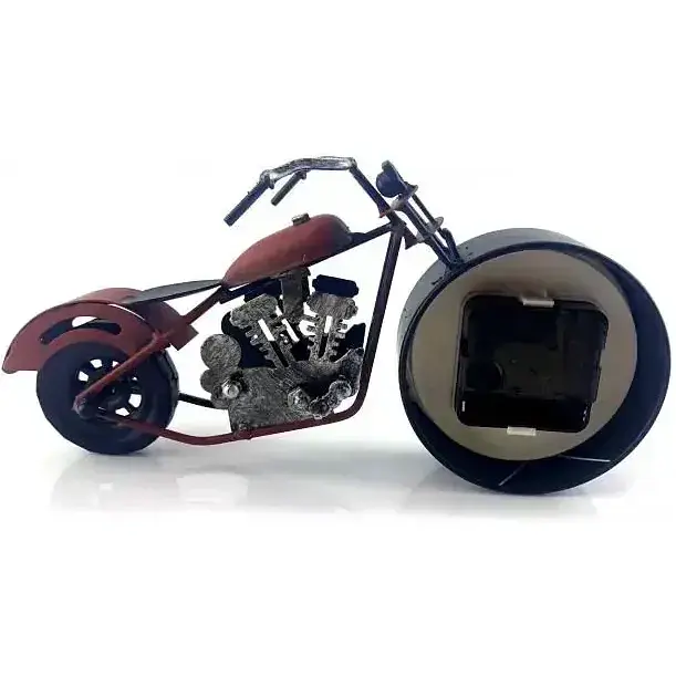 Часы настольные Мотоцикл красный 28х15х7.5 см - фото 3