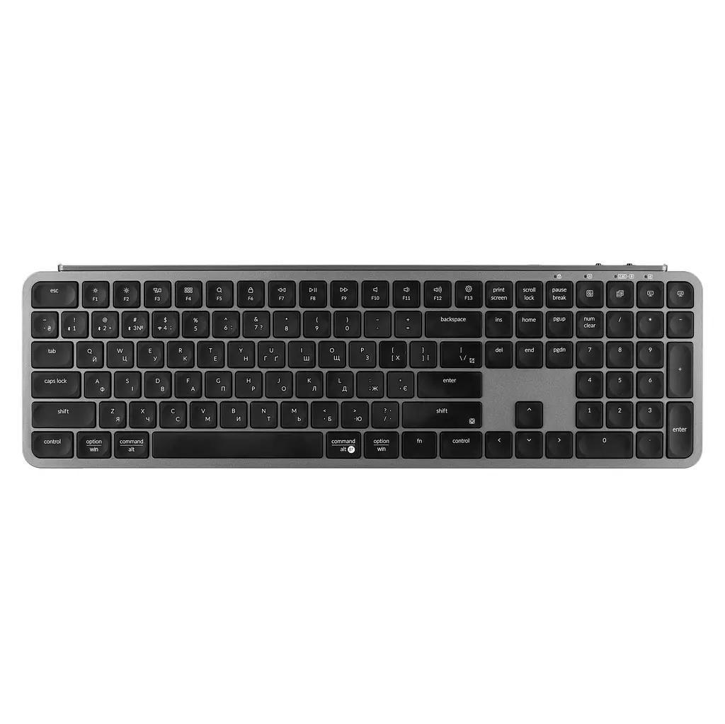 Клавіатура мембрана B6 Pro, USB/WL/BT, space gray Keychron teh0013855 - фото 2