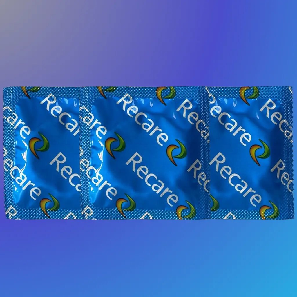 Презервативы Recare Big dotted ice cream 3 шт. ребристые с ароматом мороженого (ROZ6501053496) - фото 3