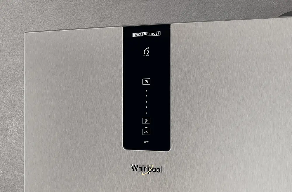Холодильник Whirlpool 202.7x59.6х67.8 холодильне відділення 263 л морозильне відділення 104 л 2 двері А++ NF дисплей зона нульова нержавіюча сталь (W7X92OOXUA) - фото 8