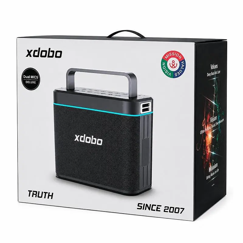Акустика-караоке Xdobo Truth (with 2 MIC) IPX6 BT5.3, 200W, AUX/USB/TF, 12h - фото 2