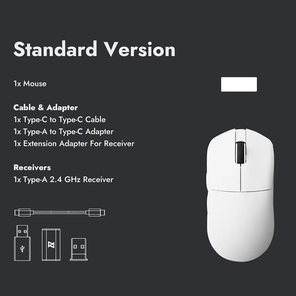Компьютерная мышь Lemokey G1 USB-A/USB-C/WL/BT 8K белый teh0013980 - фото 7