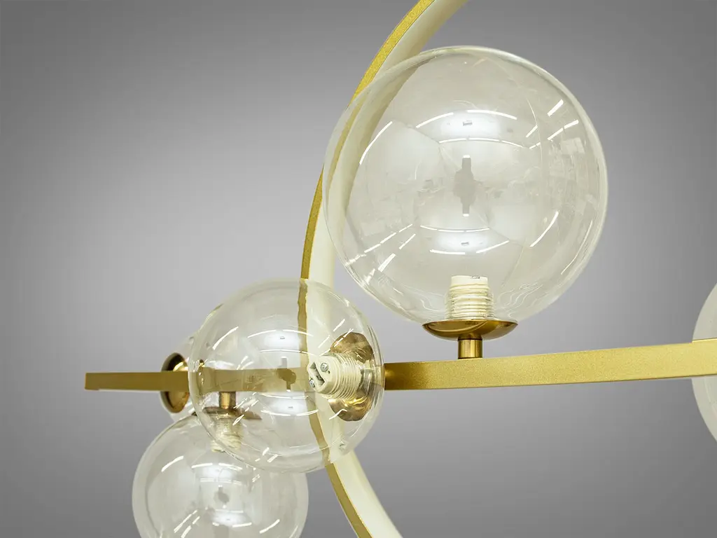 Люстра стельова LED Diasha 1003-7G Loft, 7 ламп, G9, золото, 94 см, стильне освітлення для кабінету - фото 3