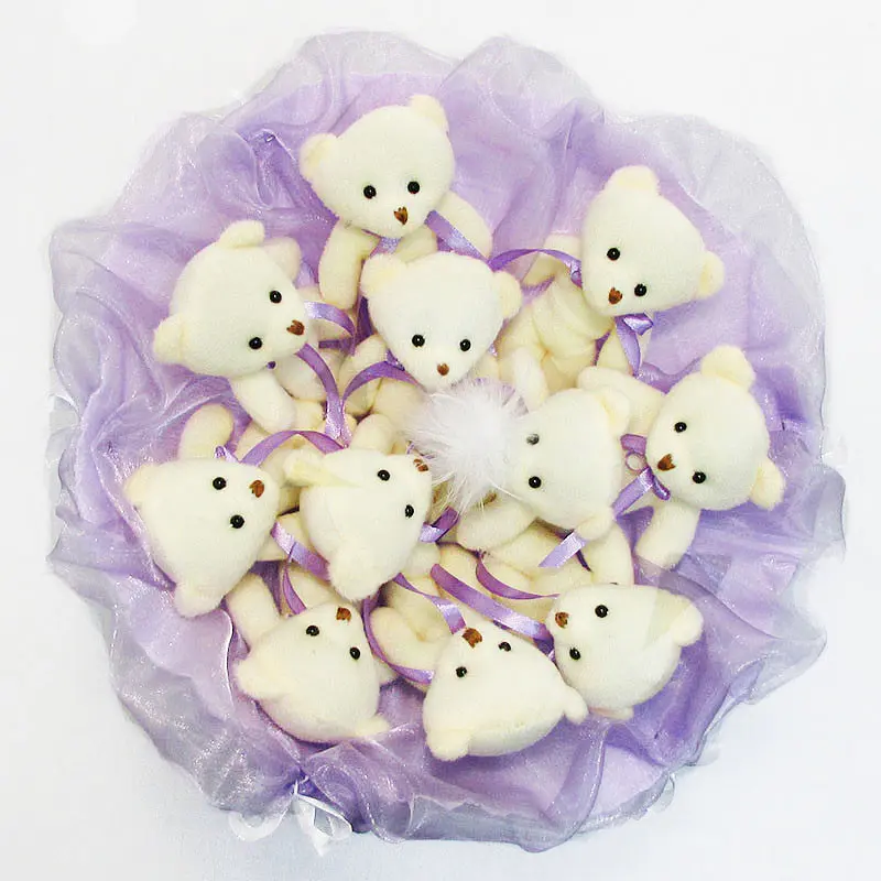 Букет из игрушек Мишки лавандовые 5346IT с 11ю игрушками. - фото 3