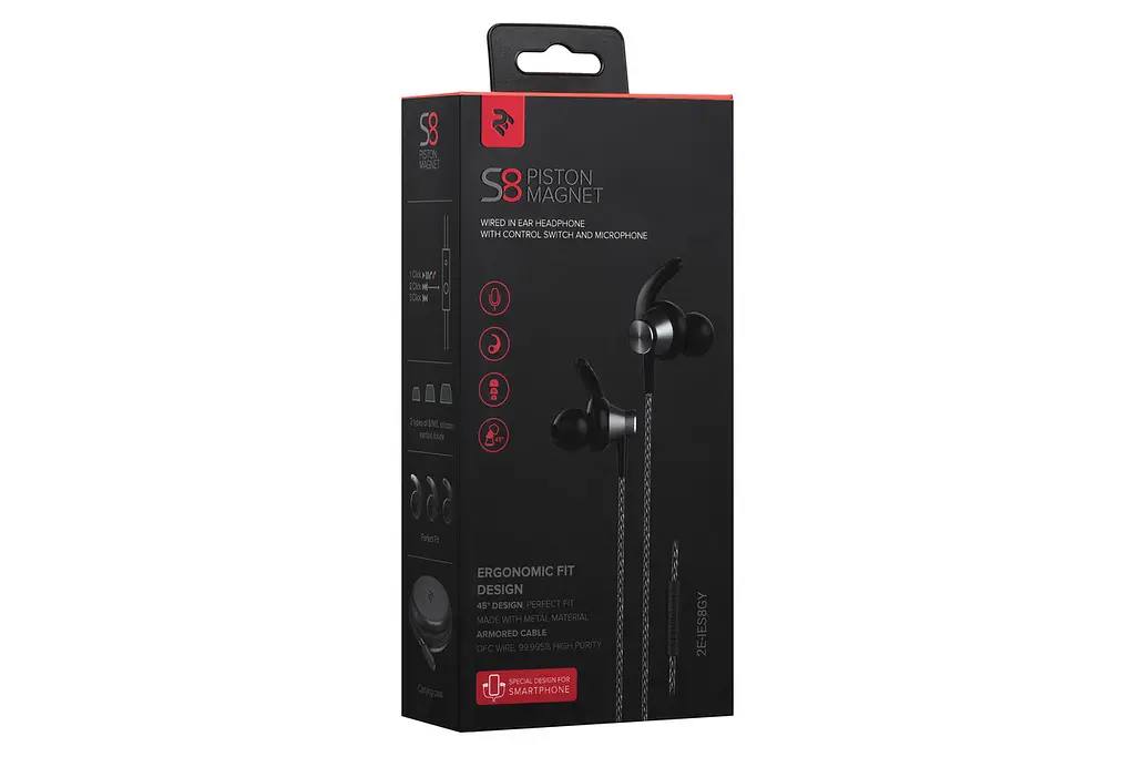 Навушники 2E S8 Piston Magnet Mic Grey (2E-IES8GY) - фото 8