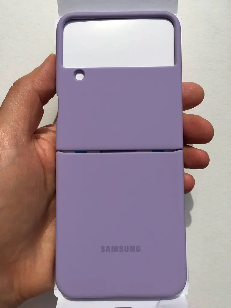 Оригінальний силіконовий чохол Silicone Cover with Ring Samsung Galaxy Flip4 Bora Purple (EF-PF721TVEGUA) - фото 7
