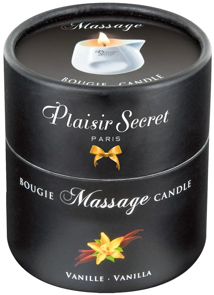 Масажна свічка Plaisir Secrets Vanilla білого кольору - фото 3