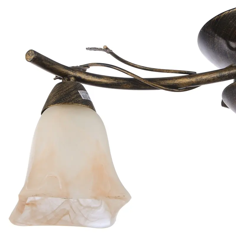 Люстра потолочная Brille кованая флористика E14 60W BR (BKL-185C/3) - фото 3