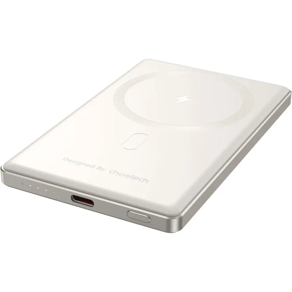 Зовнішній акумулятор Choetech Magnetic Wireless B738-WH 5000mAh 20W White [123967] - фото 3