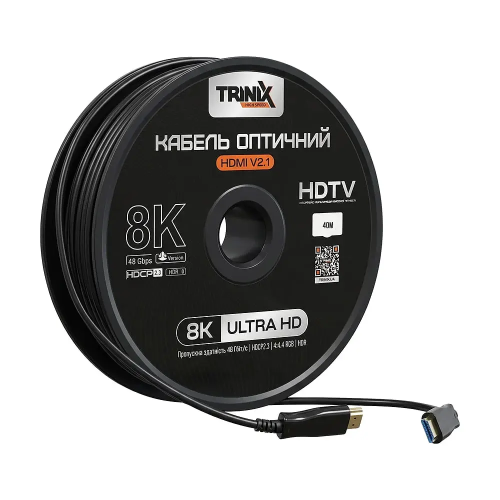 Кабель HDMI V2.1 оптичний 40м Trinix (AOC-HDMI8k-40m) (74-00158) - фото 3