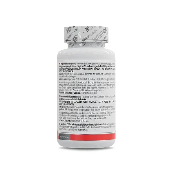 Риб'ячий жир MST Nutrition Omega 3 Triglyceride, 90 капсул для серця і мозку - фото 3