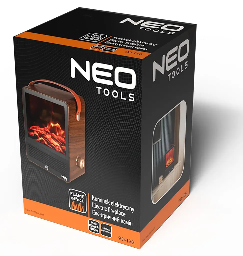 Камин электрический Neo Tools декоративный 850/1500Вт - фото 6