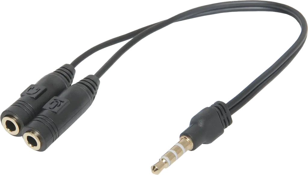 Перехідник Audio Jack TRRS M 2xF (Audio+MIC) Headset Jack Defender - фото 2