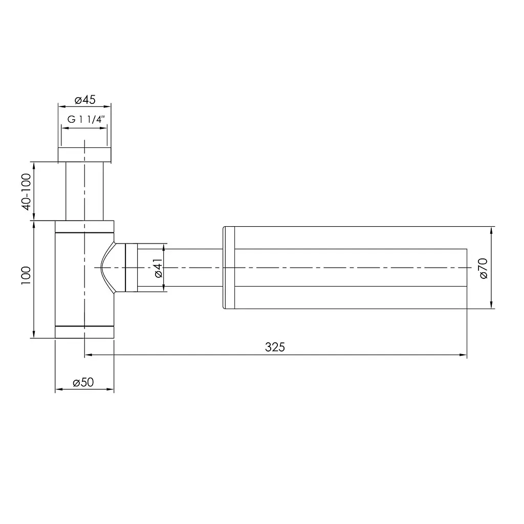 Сифон для умивальника Imprese Brenta ZMK091908600 графітовий хром - фото 2