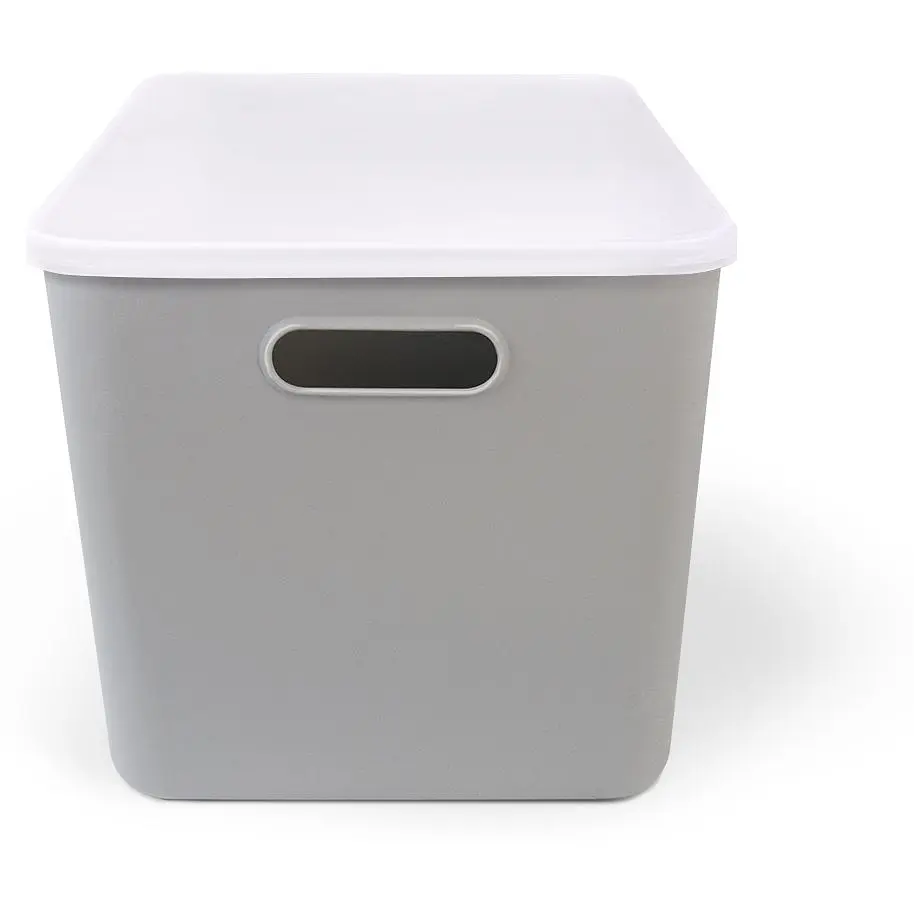 Комплект XXL: ящик для хранения МВМ My Home FH-14 XXL 360х257х240 мм и крышка FH-16 серый (FH-14/FH-16 GRAY) - фото 4