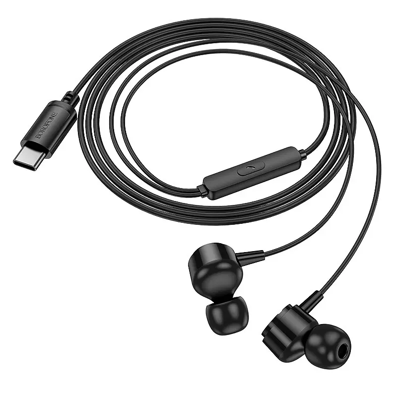 Навушники Borofone BM94 Sonar universal Type-C/1.2 м Black - фото 4
