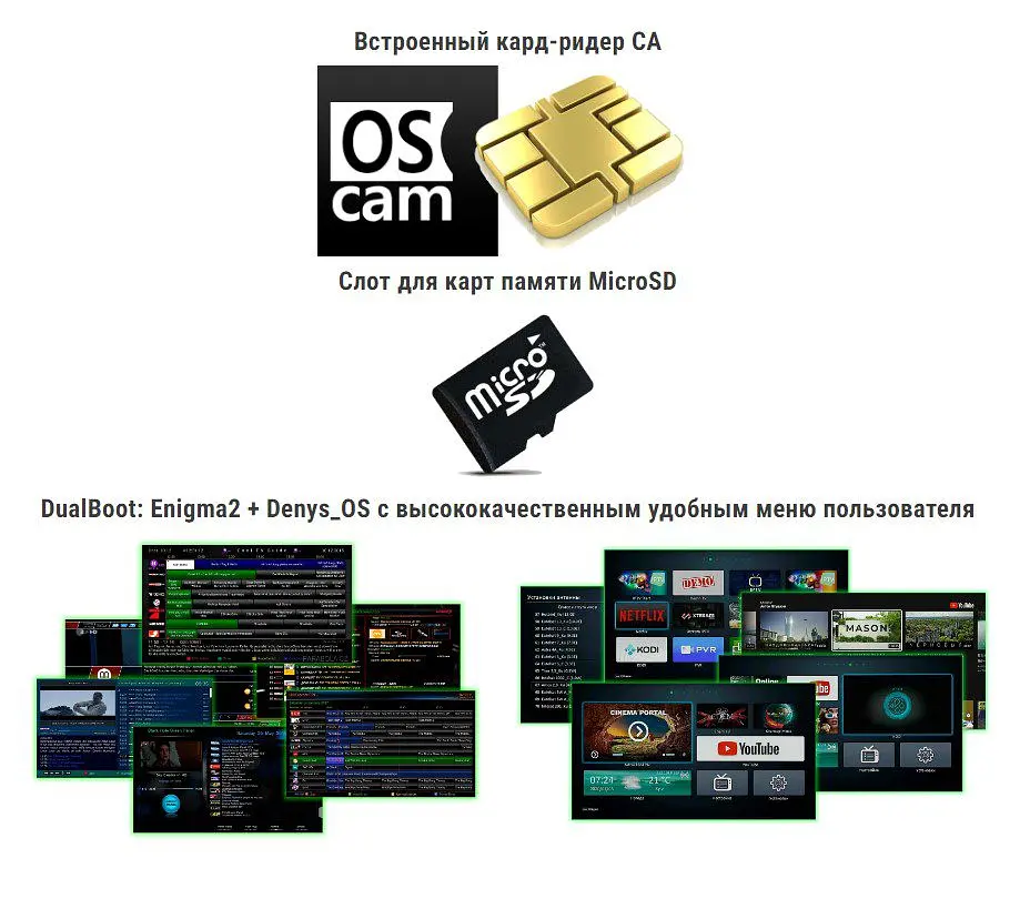 Комбінований супутниковий ресивер UCLAN Ustym 4K PRO Enigma2+DenysOS - фото 8
