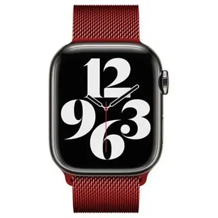 Металевий ремінець CasePro Milanese Loop Red для Apple Watch 45mm/44mm/42mm - фото 3