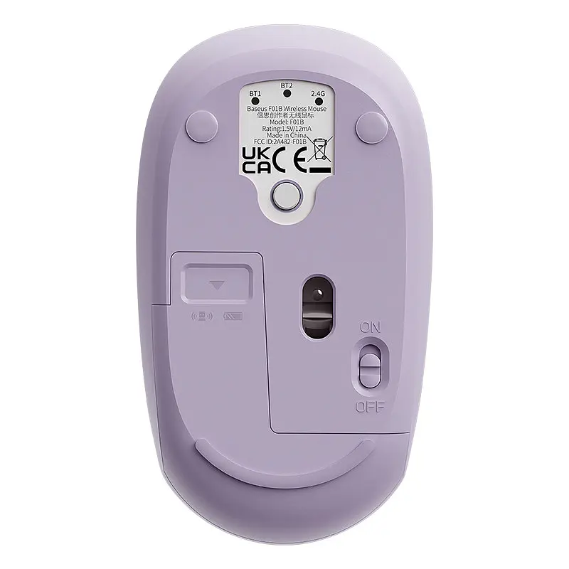 Маніпулятор міша бездротова Baseus F01B Tri-Mode Wireless Mouse Nebula Purple - фото 3